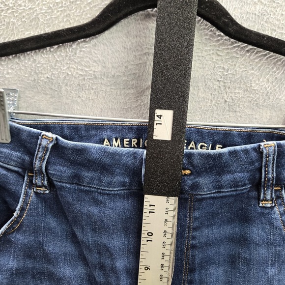 American Eagle Outfitters Women Jeans 16 REGULAR Blue Denim Jegging Curvy - Picture 10 of 10